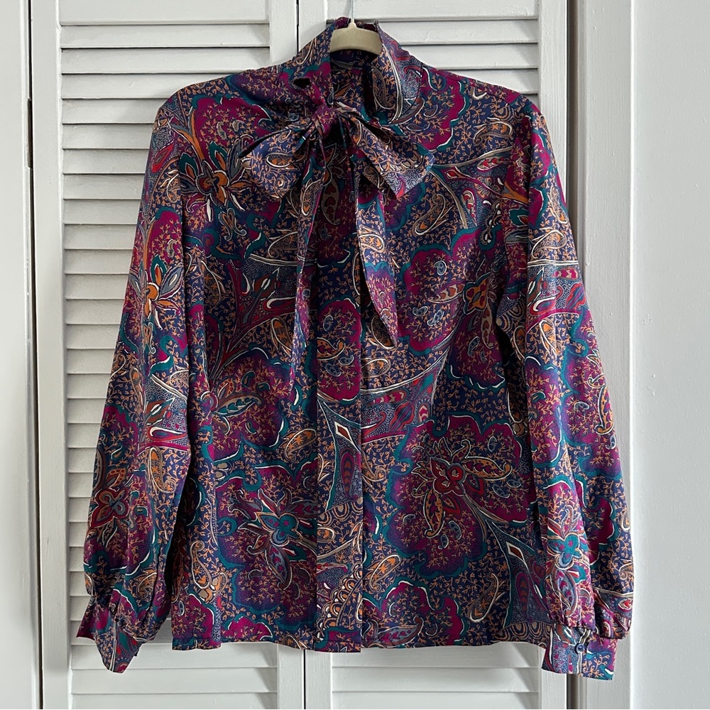 Vintage Blouse with a Bow